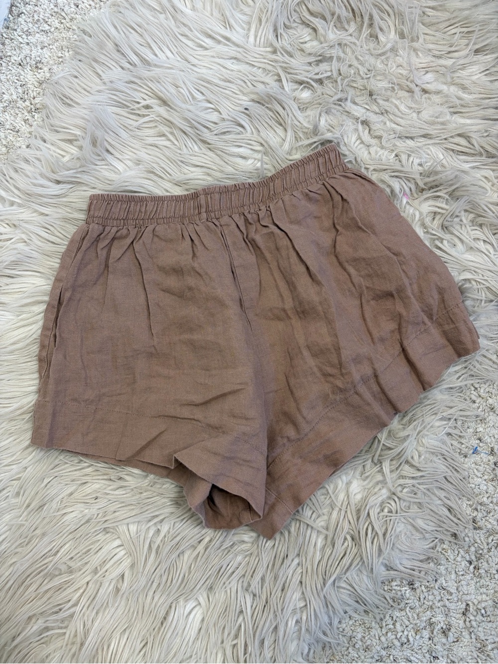 Mable Brown Linen Flowy Shorts
